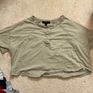 Forever 21 Green Loose T shirt cropped